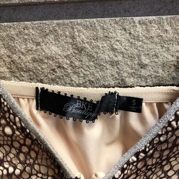 BKE Boutique Lace Bralette Tan Brown Small western - Picture 5 of 8